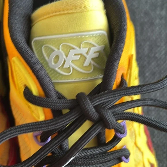 Vibrant Yellow and Red Sneakers - Picture 7 of 14